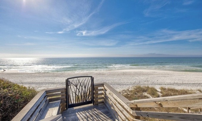 Seacrest House | 30A Gulf Side-60 Steps To Private Beach-7 Palms-Gated Community-Camp Creek Lake