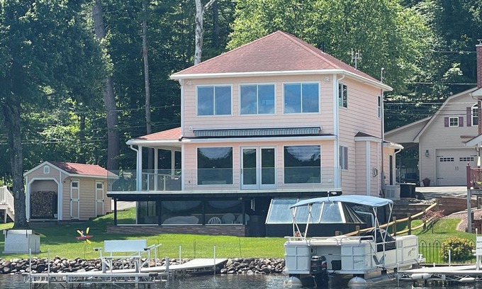 Shutesbury House | 3br Lakefront Oasis in Shutesbury with gas fireplace and 180-deg views!