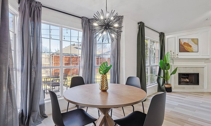 Grand Prairie House | 4-BD,2-BA Luxe Modern Gem with Foosball & Firepit
