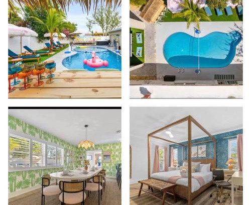 Seminole House | 4 Br Oasis Pool Tiki Hut Hot Tub Ping Pong Arcade