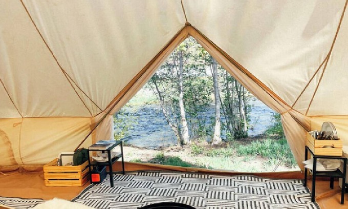 Canoncito RV Rental | 4 Person Glamping Tent @ Field Trip NM