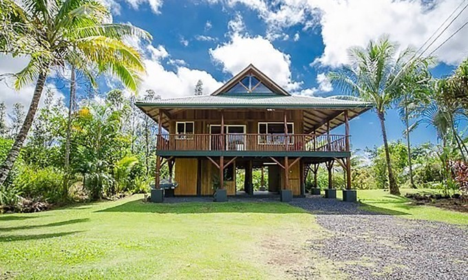 Keaau Cabin | 40% OFF SEPT 14,15.-22 & 26. BOOK NOW-Treehouse Vibe+AC+OCEAN+Hilo.