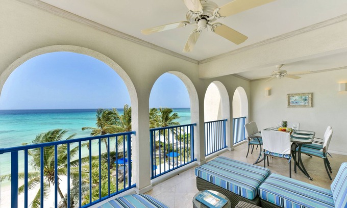 Oistins Condo | #403 Oceanview beachfront Maxwell Beach Villas