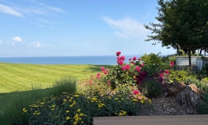 Leland House | 5-bedroom home overlooking Lk Mich. South of Leland.