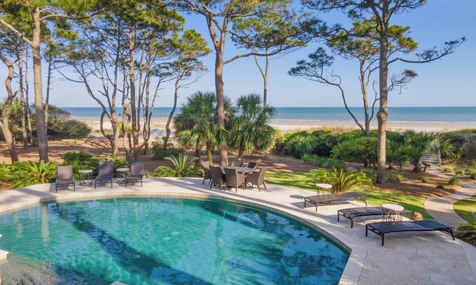 Oceanside House | 5 bedroom oceanfront home in Sea Pines with a pool & unbeatable views!