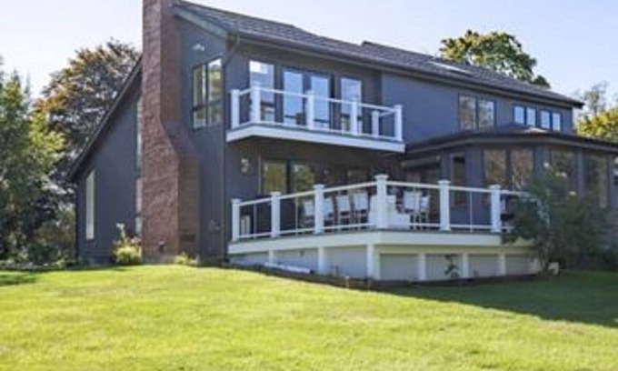 Southold House | 5 Bedrooms ~ Steps from a Private Sandy Beach and Beautiful Vineyard Views.