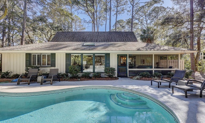 Sea Pines House | 5 Piping Plover-Dog- Friendly, 4th Row(100 yards) Ocean w/Private Pool