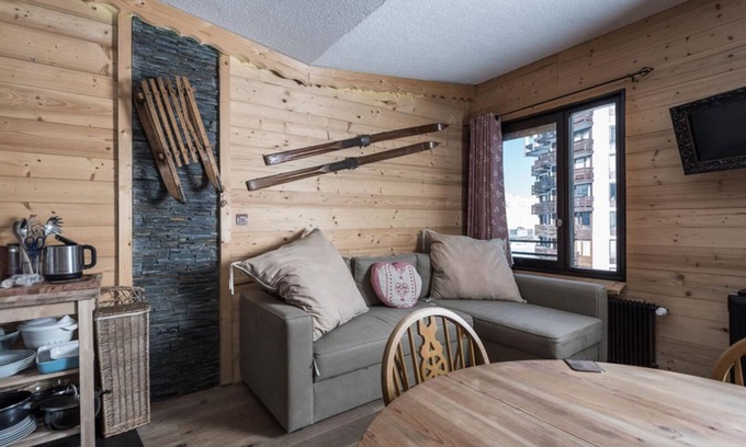 Val Claret Apartment | 50m from resort center, 12nd floor, tv, 35m², Tignes