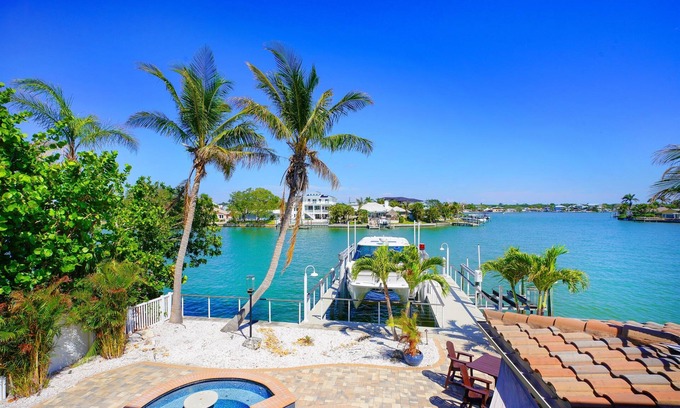 Indian Rocks Beach House | 5BR/6BA Waterfront Pool/Spa (2) 6-pass golf carts