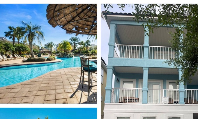 Villages of Crystal Beach House | 6 bedroom/16ppl/Free Shuttle to Beach/Remodeled