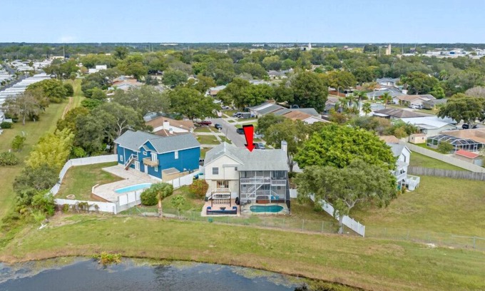 Largo Apartment | 6BR Waterfront Heated Pool Hot Tub Game Room Firepit