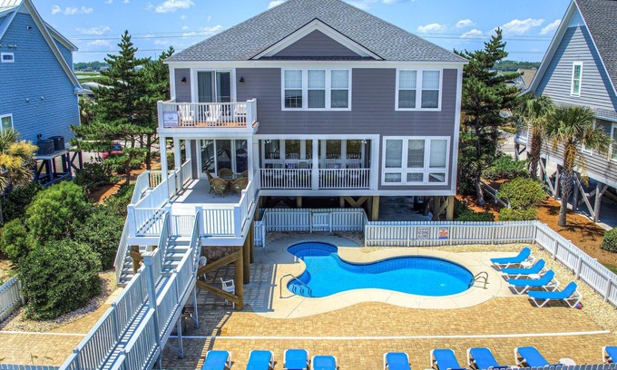 Murrells Inlet House | 7 Bed, 7.5 Bath, Oceanfront Home, Private Pool that can be heated
