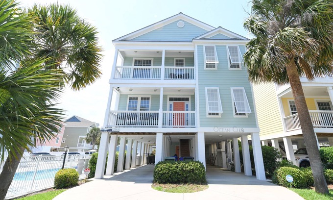 Surfside Beach House | 7 BR 2nd Row Beach House with a Heated Pool! Ocean Club