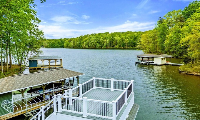 Bumpass House | 8BR Lakefront Retreat, Pool, Boat Dock, Hot Tub