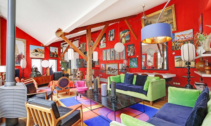 Notre-Dame-des-Champs House | A Colorful and atypical 4BR/3BA house with a large terrace in Montparnasse