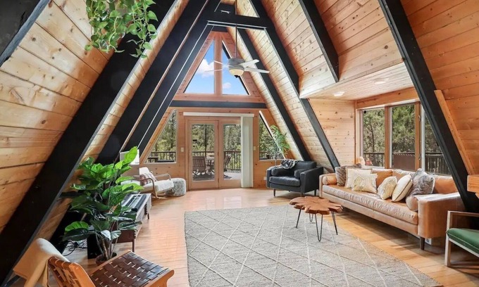Whispering Pines Cabin | A-Frame On The Rocks. Whispering Pines. Payson. Waterwheel.
