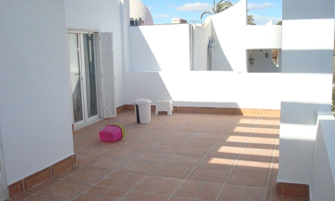 Vera Beach House | A impressive nudist apartment with terrace and two rooms, AC and pool