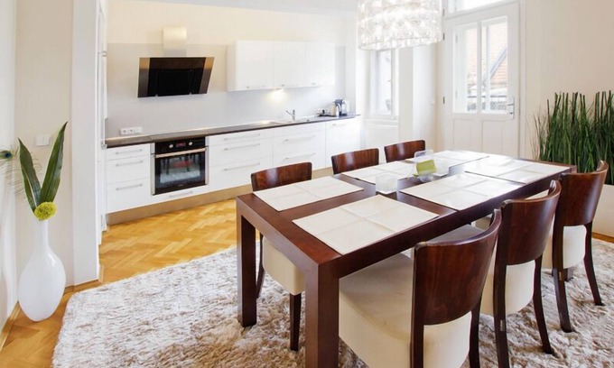 Nove Mesto Apartment | A Luxurious 2 Bedrom 2 Bathroom Apt With A/C + Balcony Behind National Theater