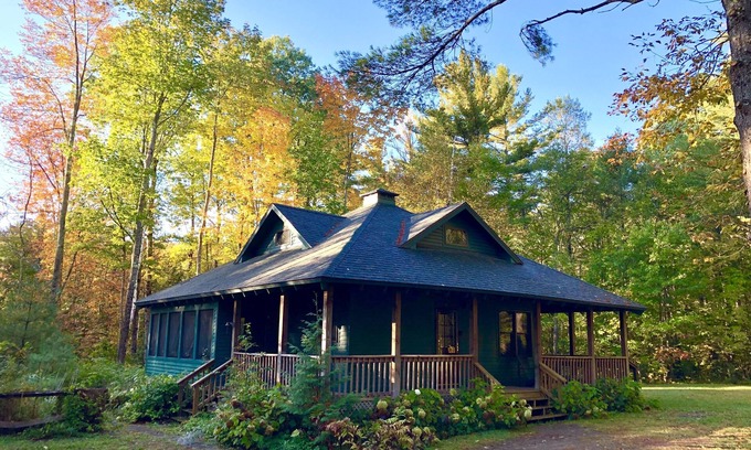 Elizabethtown Cottage | A quiet, private retreat along a babbling brook in the Adirondack High Peaks