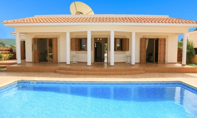 Polis Villa | Achilles Beach Villa Thio: Large Private Pool, Walk to Beach, Sea Views, A/C, WiFi, Car Not Required - 2110