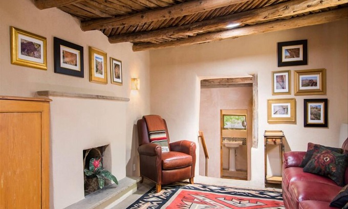 Historic Eastside House | Adobe on Hillside in Santa Fe