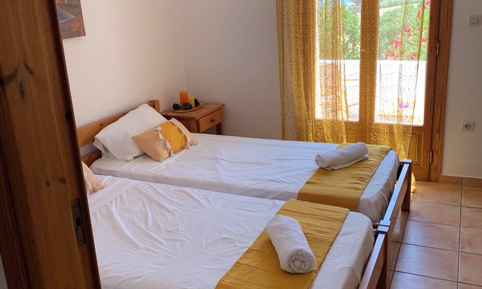 Krotiri Apartment | Aegean Overlook Studios #2. Quiet rooms overlooking the Port.