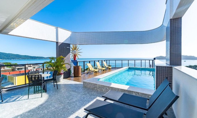 Centro Apartment | AION suítes 305 - Compacto e luxuoso loft duplex - Rooftop com piscina e academia - À poucos passos da praia