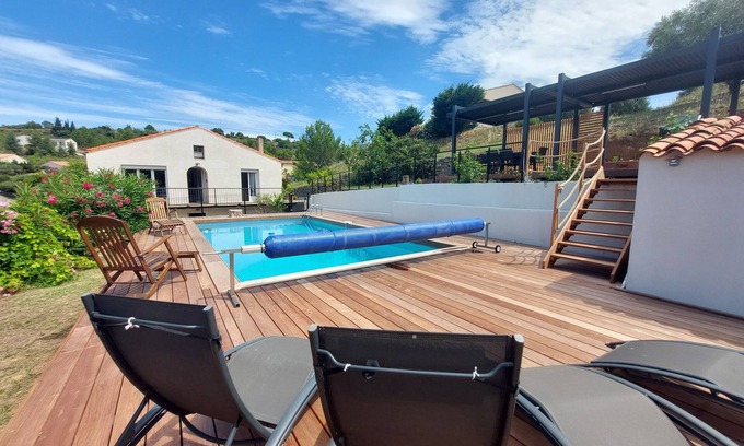 Caunes-Minervois House | Air-conditioned house, swimming pool, wifi 7 people +/- 1 baby