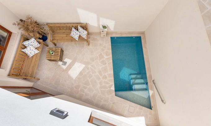 Santanyi House | Air-Conditioned Town House with Pool, Wi-Fi, Balcony and Rooftop Terrace