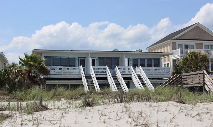 Surfside Beach Condo | Almost Heaven OCEANFRONT C Toes In The Sand Directly on BEACH Pets OK