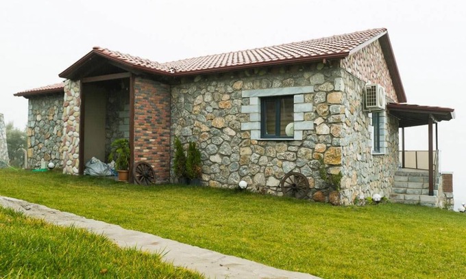 Orhangazi Villa | Amazing Stone House with Fireplace and Private Pool Surrounded with Nature in Iznik, Bursa