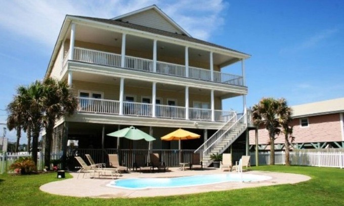 Cherry Grove Beach House | Anderson Cottage Oceanfront Beach House with Pool in Cherry Grove