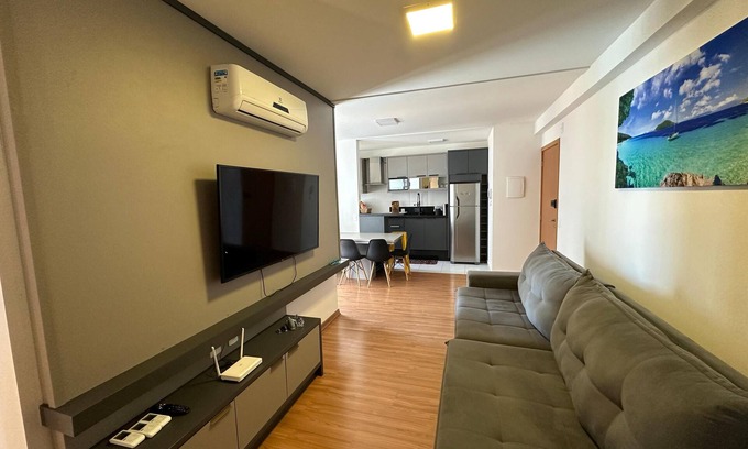 Barra Velha Apartment | Apart. Standing on the sand in Barra Velha, 25 km from Beto Carrero