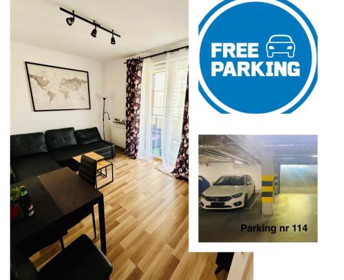 Krzyki Apartment | Apartament, Free Parking, Blisko Rynek-Dworzec PKP-PKS, sklepy