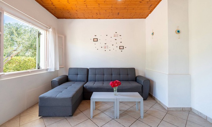 Roda Apartment | Apartment 'Alexandros Two Bedroom 3' with Shared Pool, Wi-Fi and Air Conditioning