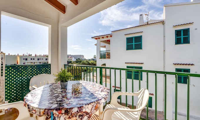 Cala en Forcat Apartment | Apartment 'Biniforcat cb' with Sea View, Shared Pool & Wi-Fi