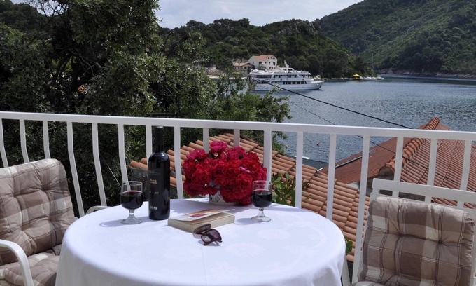 Okuklje Apartment | Apartment Danijela Mljet - Studio Apartment with Balcony and Sea View