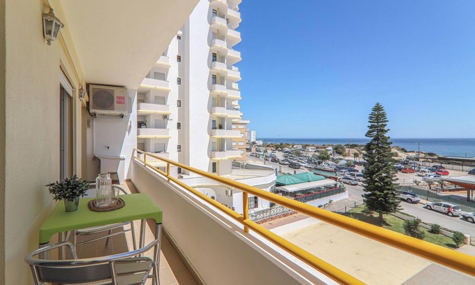 Armacao de Pera Apartment | Apartment Estrela 304 - Vista Mar on the Beach with Sea View, Pool, A/C, Wi-Fi, Garden & Balcony