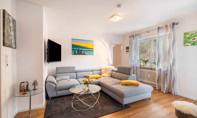 Hornberg Apartment | Apartment 'Gaby Lehmann' with Private Terrace, Shared Garden and Wi-Fi