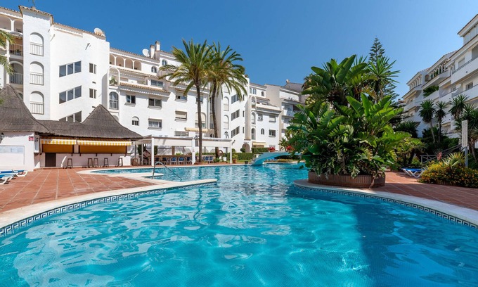 Marbella Apartment | Apartment 'Ground Floor Marbella on the Beach' with Pool, Garden & Wi-Fi