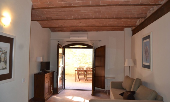 Casalappi Apartment | Apartment with balcony in medieval village with swimming pool, tennis, in the countryside near the sea and services