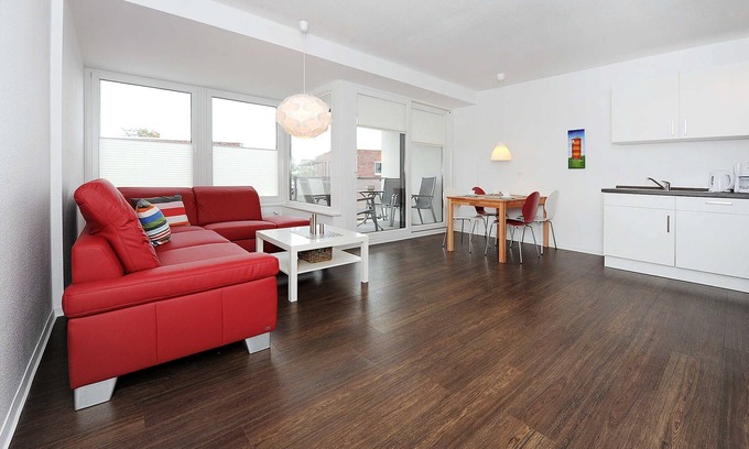 Bensersiel Apartment | Apartment Mussel - House colorful
