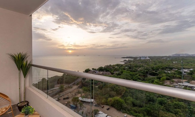 Papare Apartment | Apartment with balcony-direct access to beach and swimming pool