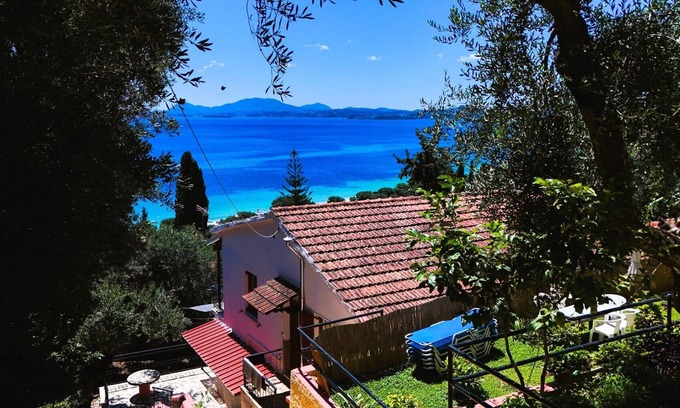 Barbati Apartment | Apartment with two bedrooms and stunning sea views.