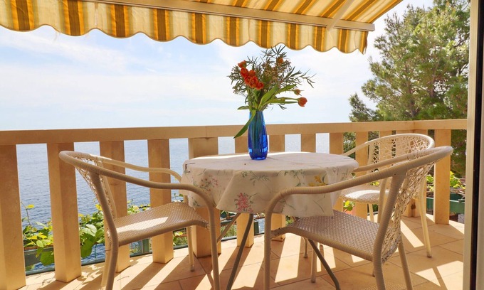 Orebic Apartment | Apartments Plavac Mali- One Bedroom Apartment with Balcony and Sea View