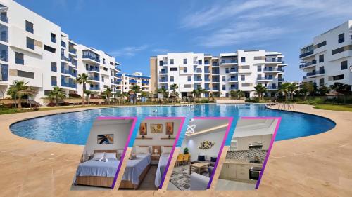 Martil Apartment | Appartement confort - Piscines, Plage 300m, Résidence fermée