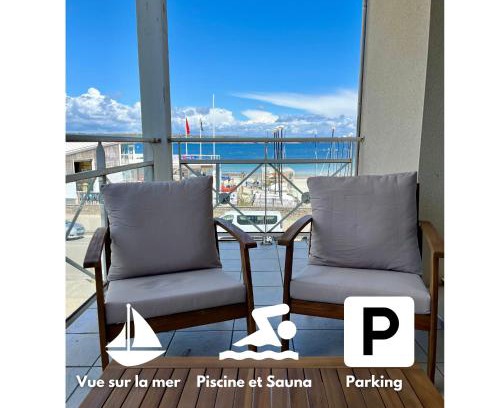 Plougonvelin Apartment | Appartement Cosy, terrasse vu mer, piscine, Sauna - WarmHouse