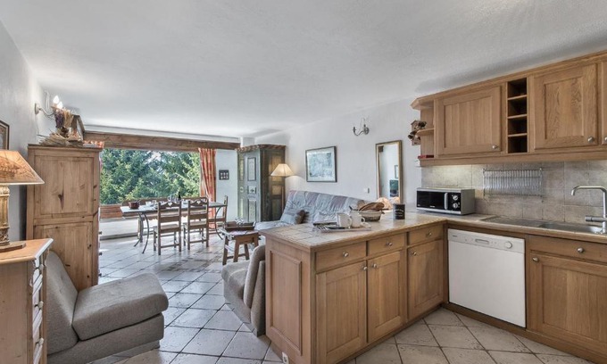 Le Planellet Apartment | Appt 1 chambre avec parking et ascenseur près des pistes à Megève - FR-1-453-93