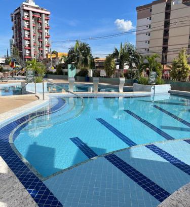 Termal Apartment | Apto 2 Quartos Piscina Aquecida com Tobogã Sauna e Estacionamento Centro Caldas Novas