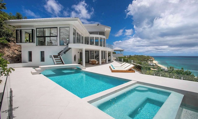 Les Terres Basses Villa | Aqua Rock in Terres Basses by Personal Villas - Captivating Modern Design
